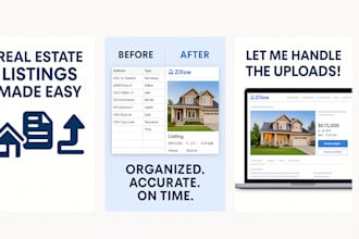 do real estate data entry property listings and uploads
