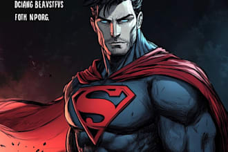 draw you a dc or marvel style comic book superhero or villain character