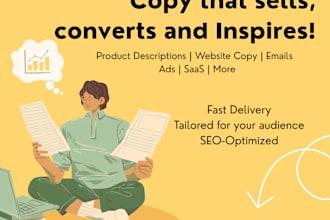 craft persuasive copy for websites, ads, saas and more