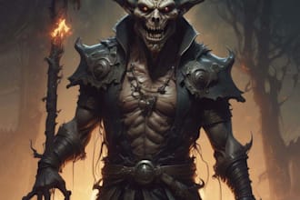 draw fantasy or dark creepy horror art