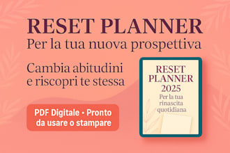 deliver a professional digital planner 2025 in italian