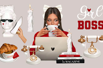 draw fashion illustrations and accessories