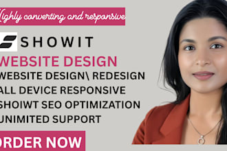 redesign your existing showit website to look modern and clean