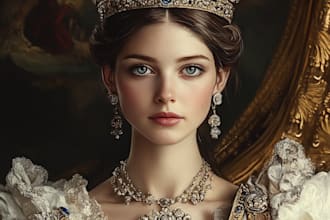 make your royal digital portrait