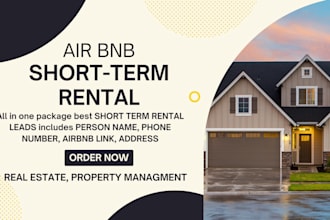 generate short term rental str leads real estate leads airbnb