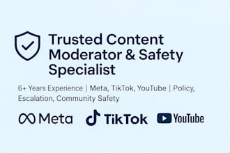 provide expert content moderation for your community or app