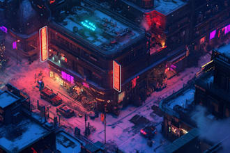 make fantasy art cyberpunk sci fi, futuristic city concept