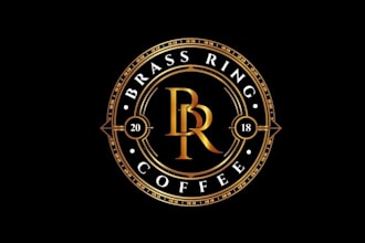 design high definition natural coffee roaster logo