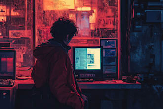 design an cyberpunk futuristic city and background
