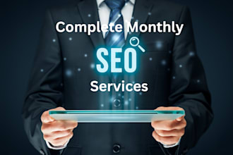 provide complete monthly seo service for first page ranking