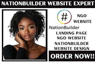 design and customize professionally nationbuilder website or ngo website design