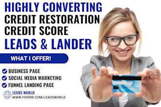 generate highly converting credit card repair leads credit restoration leads