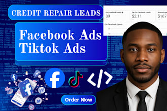 get real credit repair leads debt relief lead with facebook ads and landing page