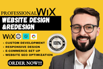 design, redesign wix website wix business website development wix studio website