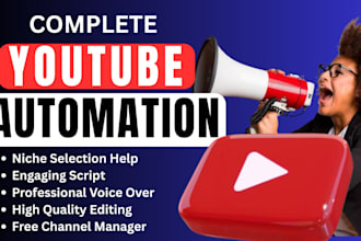 set up a youtube automation channel and create faceless videos for you