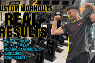 create custom calisthenics and gym workout plans