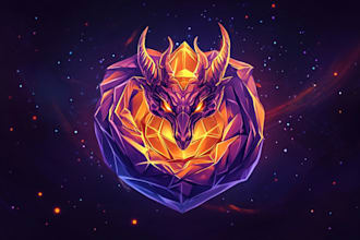 create an fantasy, rpg, mmorpg, game logo