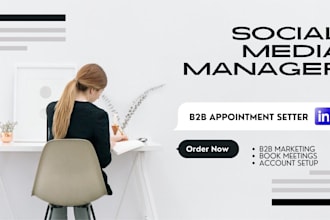 be your linkedin marketing manager, b2b b2c appointment setter