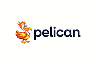make an amazing pelican bird mascot logo for your company