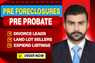 do pre foreclosure, pre probate, divorced, distressed, land lot sellers lead