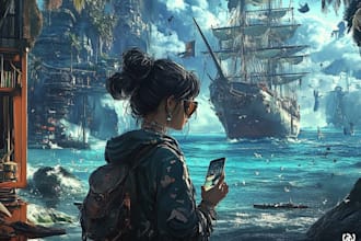 draw amazing environment concept art and fantasy landscape