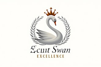 make a high quality swan bird mascot logo for you in 12 hours