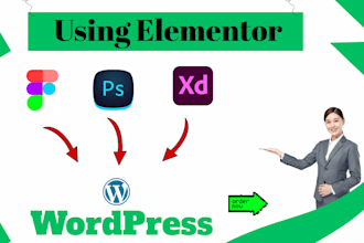 convert figma to wordpress, xd to wordpress, PSD to wordpress