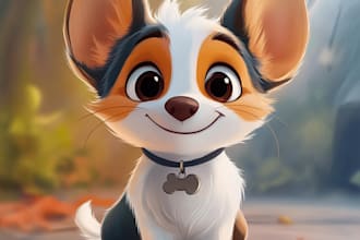 portrait into a disney style cartoon