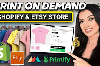 etsy print on demand, print on demand, etsy printify, etys shop setup, etsy pod