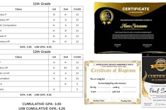 design university transcript high school, college transcript, certificate design