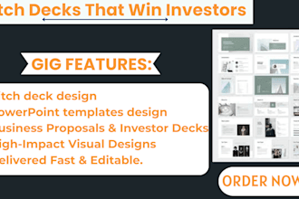 design stunning pitch decks, presentations, and powerpoint templates