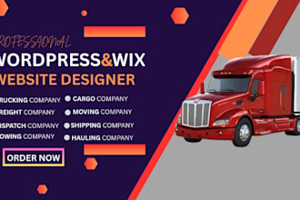 design logistics trucking, freight, dispatch website, transport company website