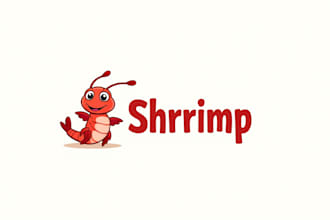 design different shrimp mascot logo with unlimited revision