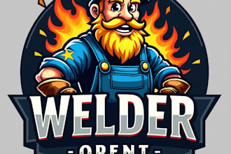 design high quality welder mascot logo with express delivery