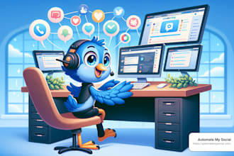 develop automated social media bot, auto posting bot, auto follow bot, reply bot