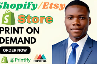 design redesign etsy shopify pod store dropshipping store pod printify printful