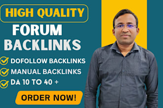 provide 60 unique forum posting backlinks to high da pa forum websites