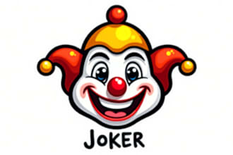 design creative funny joker mascot logo for you  in just 1 day