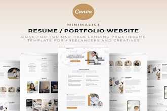 design canva website, landing page, portfolio design