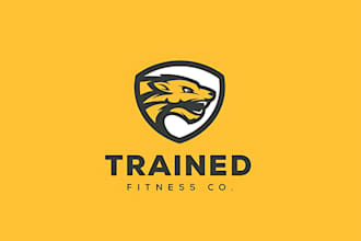 design minimalist logo and gaming, esport , flat, gym in 24hr