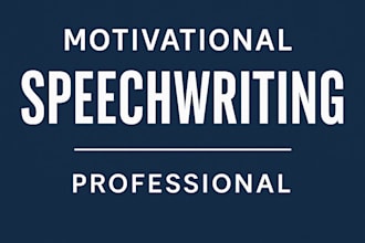 write motivational speeches for your event