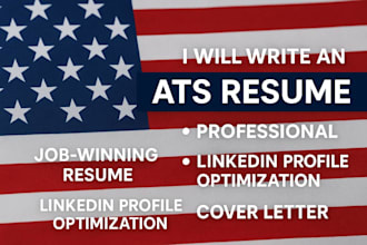 write a professional resume, cover letter, and linkedin profile