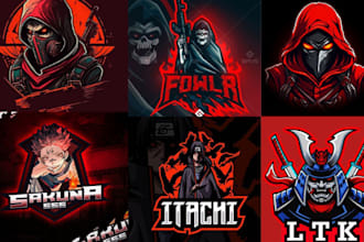 design a awesome  cartoon character mascort logo for twitch