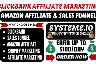 do click affiliate marketing, amazon affiliate, sales funnel, shopify marketing