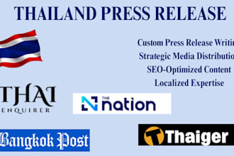 do thailand press release writing and distribution to thailand media outlet
