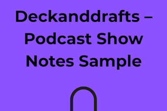 write your podcast show notes in one day