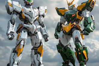 3d model the robot and mecha