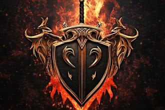 design a fantasy rpg logo dnd image for you