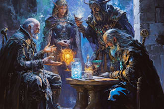 make dnd art, fantasy character or dnd party