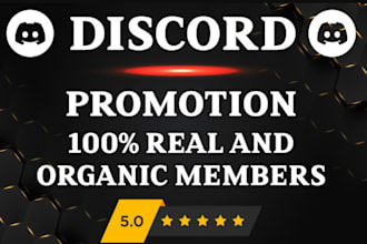 promote, boost and advertise discord server, organic growth to get real member